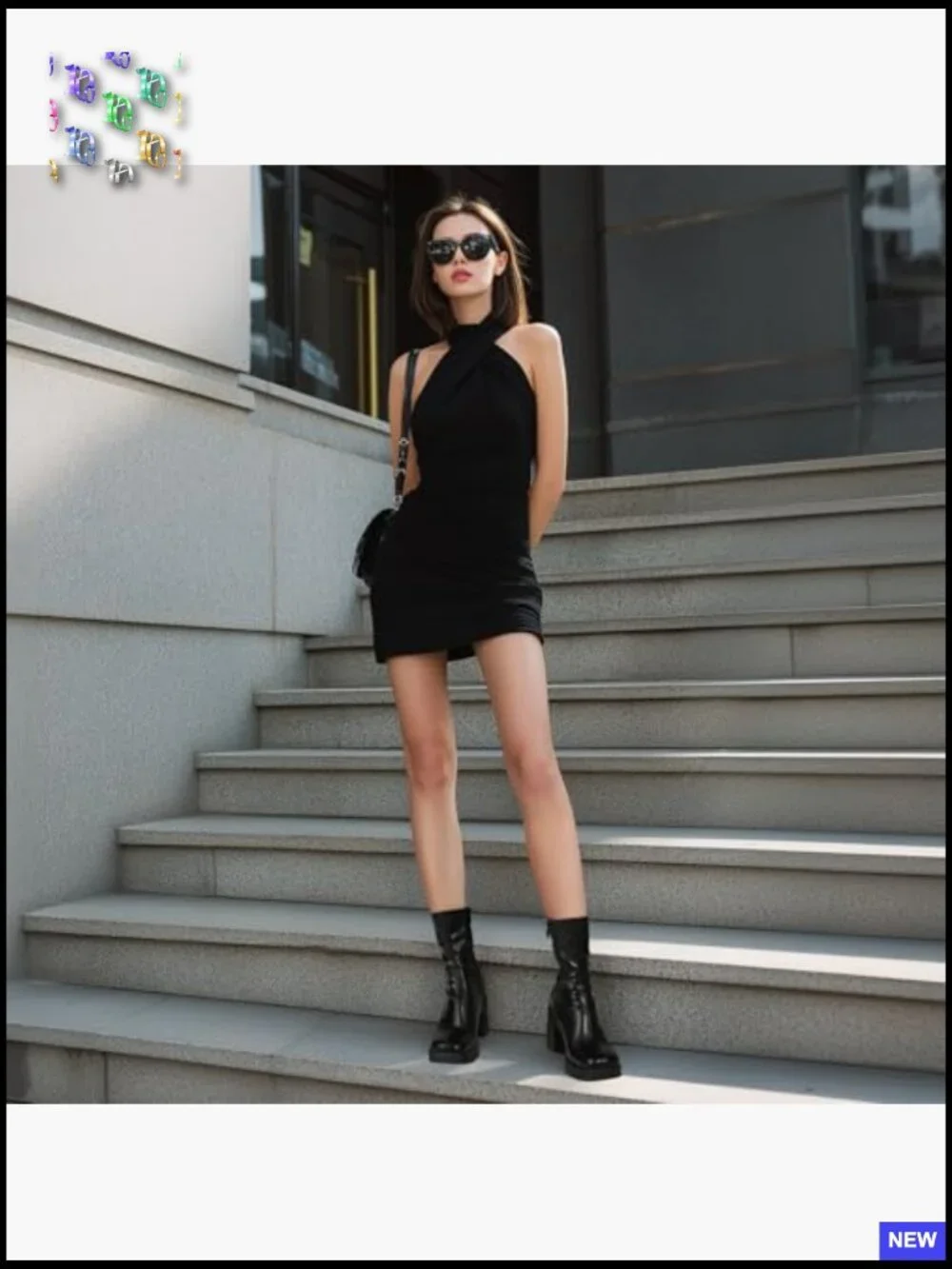 Chunky High Heel Ankle Booties Side Zipper Platform Square Toe Y2K Evening Party